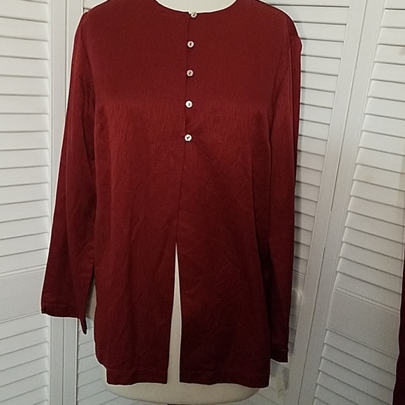 VNTG LINDEN HILL 100% SILK TUNIC&PANTS PERFECT FOR THE HOLIDAYS OR ANY PARTY - Picture 3 of 8